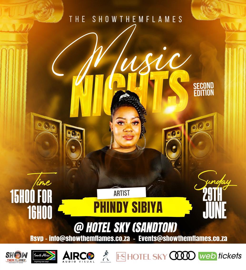 ShowThemFlameSA's tweet photo. 🔥🇿🇦📣☎️☀️ Showthemflames Africa celebrate the addition of Afrosoul Songstress (@PhindySibiya_SA ) for the #Showthemflamesmusicnights at the Hotel Sky on the 29th of June 2025.
#MusicNights Made possible by #Showthemflames #BrandSouthAfrica #AircoAudioVisual at @HotelSkySA https://t.co/6TJqO33nU5