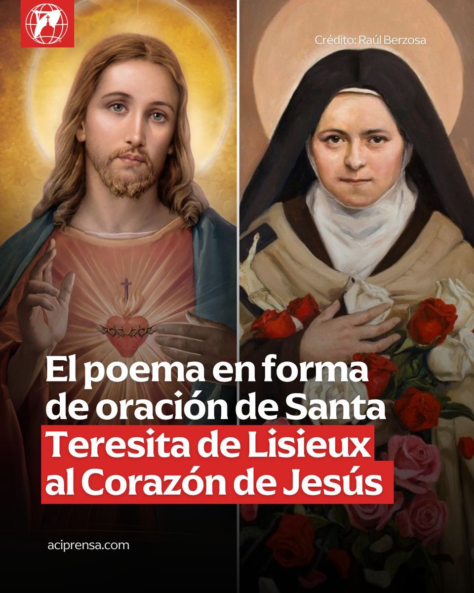 AM_1080's tweet photo. 🔸 A pocos días de celebrar la fiesta del Sagrado Corazón de Jesús, viernes 27 de junio, les compartimos un emotivo poema en forma de oración dedicado al Divino Amor por Santa Teresa de Lisieux, Doctora de la Iglesia y patrona de las misiones.

#Comunidad1080 📻 vía ACI Prensa https://t.co/z5CN9oLjQG