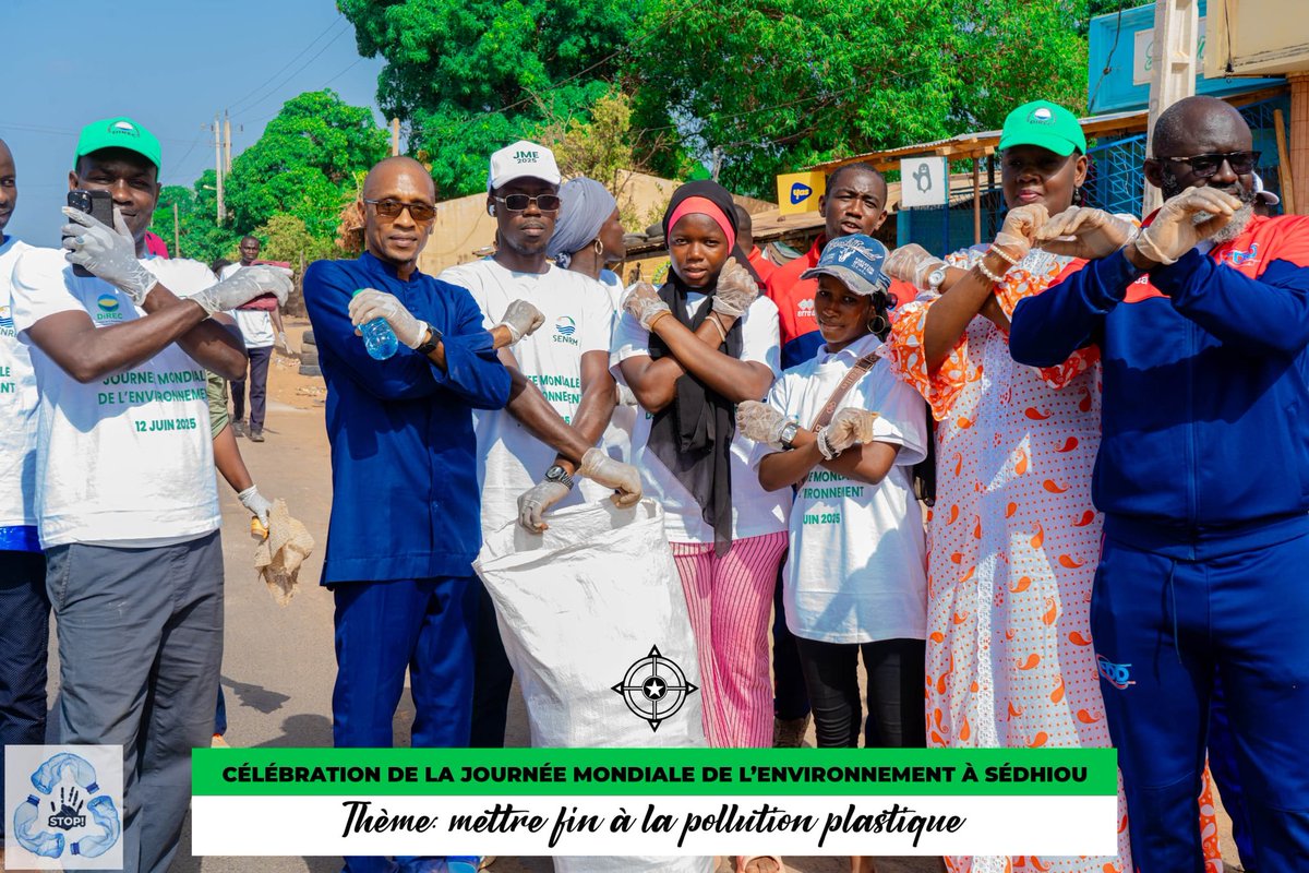 green_sedhiou's tweet photo. 🌍 Le 21 juin 2025, #Sédhiou a célébré la #JME2025 sous le thème "Mettre fin à la pollution plastique" ♻️ au programme :
🧹 Randonnée à Wandifa
🎓 Sensibilisation à Faoune
🌳 Reboisement sur l’Île aux Diables
🤝 #DREEC @AFD_France @Solthis Gouvernement Sn 💪🏾 https://t.co/ldGRg5FVWh
