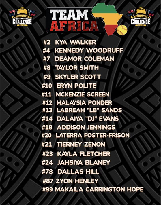 Team Africa TCIC (@teamafricatcic) on Twitter photo 2 Days until this amazing squad hits the field together for the <a href="/triplecrownspts/">Triple Crown Sports</a> #InternationalChallenge
#ChristopherFields 📍
Game 1 @ 3:00 PM MDT vs @TCICMexico Field 2 2 Days until this amazing squad hits the field together for the <a href="/triplecrownspts/">Triple Crown Sports</a> #InternationalChallenge
#ChristopherFields 📍
Game 1 @ 3:00 PM MDT vs @TCICMexico Field 2
