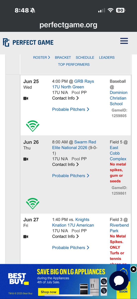 tuckergriff13's tweet image. Tucker Griffith
Uncommitted | 2026 | OF
5’11 | 175lbs
22 ACT | 3.9 GPA
Mount Juliet High School
97 EV | 6.9 60yd
Some prep swings for WWBA with @FTB_tennessee, and our schedule this week!
@KyleDouglas8 @Will_Haynie24
@PrepBaseballTN @tnballplayers @PB_Uncommitted @PG_Scouting…