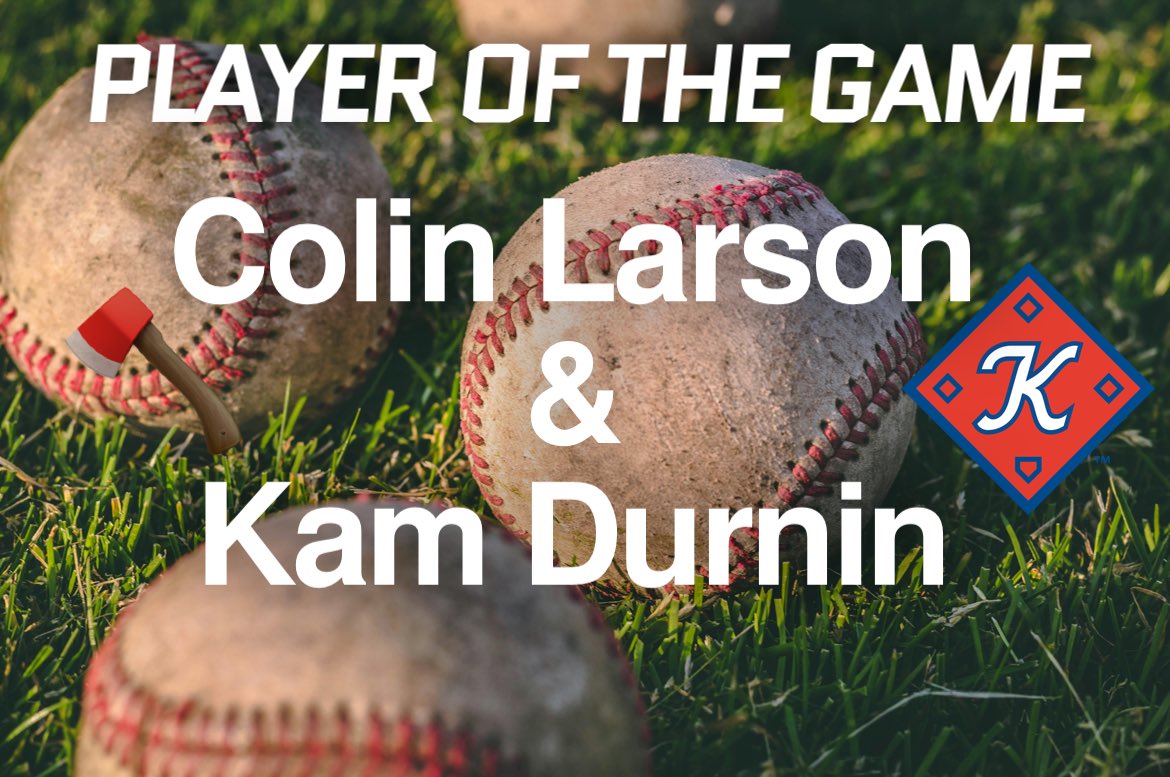 MarkThatPlay's tweet photo. DYNAMIC DUO! ✌🏻

@Colin_Larson2 2-4, HR, 2 RBIs, 2 Runs

@Gr8Kambino 2-3, 2 RBIs, BB

Paired together they share @KingsportAxmen Player of the Game honors for game 1!

#AxesUp 🪓⚾️ https://t.co/ExoSIq16HH