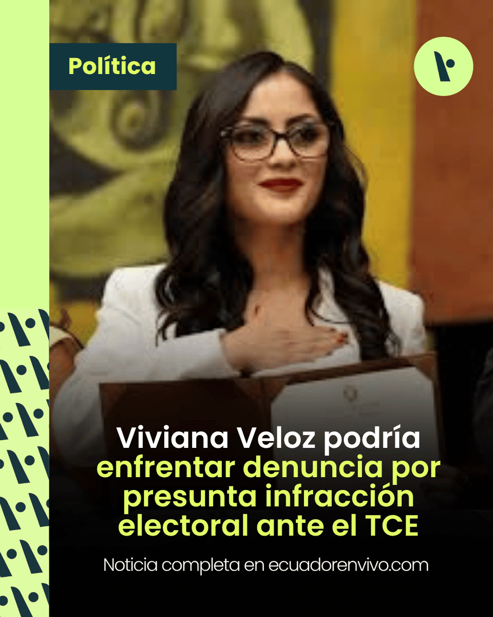 ecuadorenvivo's tweet photo. El Observatorio de Control Ciudadano analiza denunciar a @VivianaVelozEc por presunto proselitismo anticipado. El @TCE_Ecuador podría intervenir en plena antesala electoral.

👉 Conoce los detalles aquí: 
https://t.co/cCDL7X2iNH
#VivianaVeloz #TCE #EleccionesEC https://t.co/QZsEdFkOUI