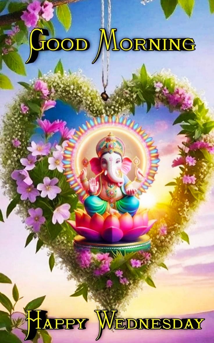 सुप्रभात शुभ बुधवार ॐ गणेशाय नम: गणेश जी महाराज सभी की मनोकामना पूरी करो 🙏