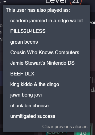 RoenUnknown's tweet photo. archive of previous steam names https://t.co/7E79q1XJSg