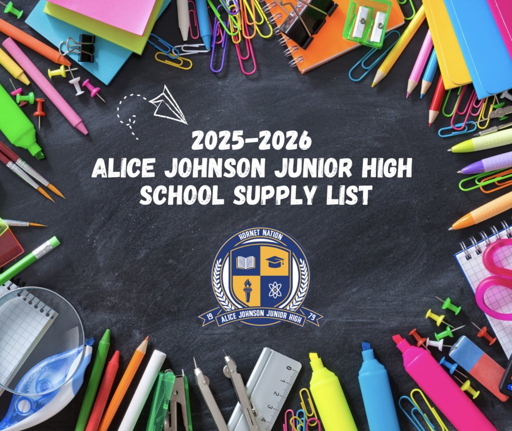 AliceJohnsonJrH's tweet image. Attention Hornets: Be sure to prepare for the upcoming school year by ensuring you have your school supplies ready! #HornetNation ππ
cvisd.org/o/ajjh/articleβ¦