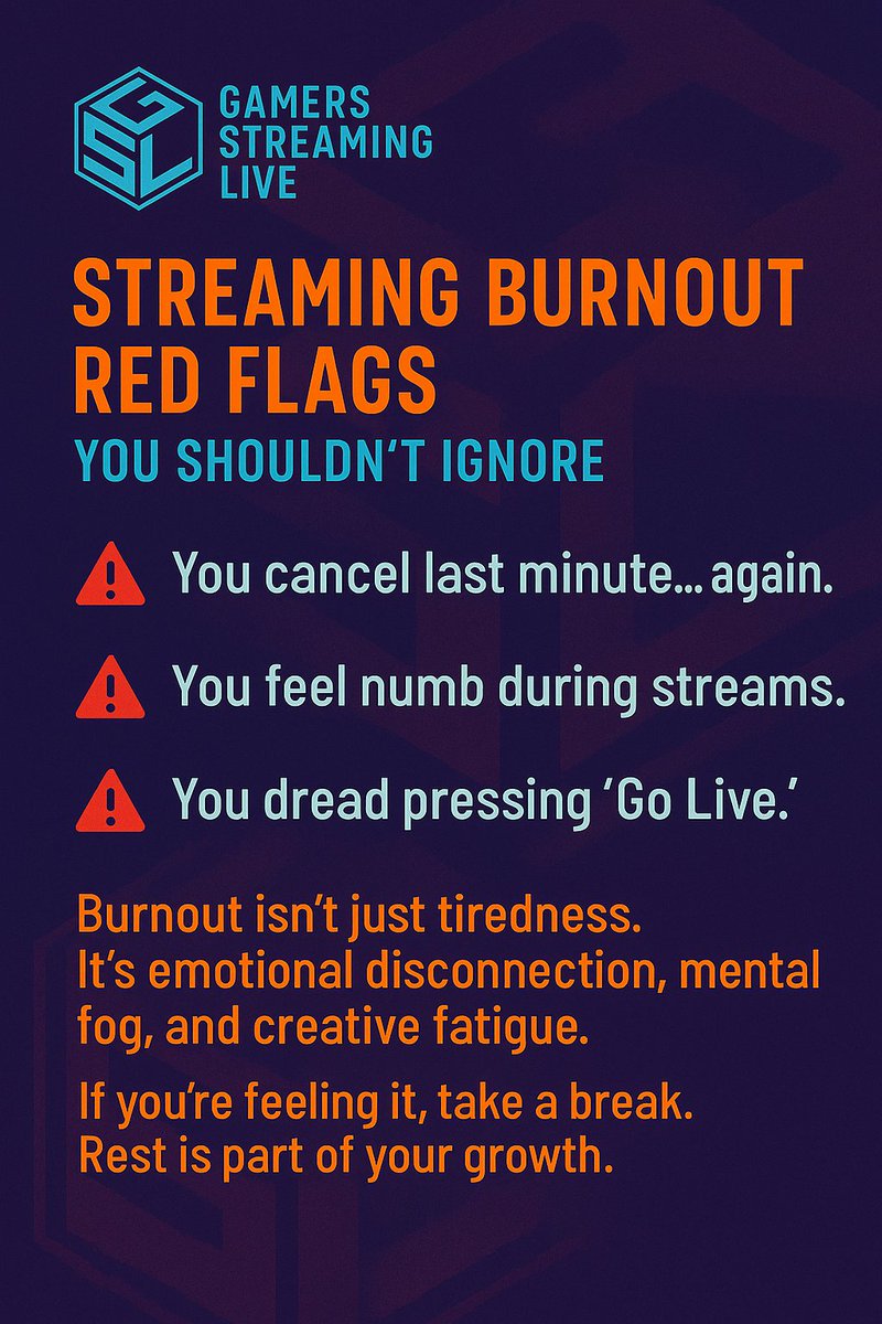 GSL_NZ's tweet photo. Your growth depends on rest.
Recharge your energy levels with #SelfCare and make sure to take regular breaks 😺
#StreamerWellness #GamersStreamingLive #BurnoutRecovery #livestreaming https://t.co/OLaqvyGuei