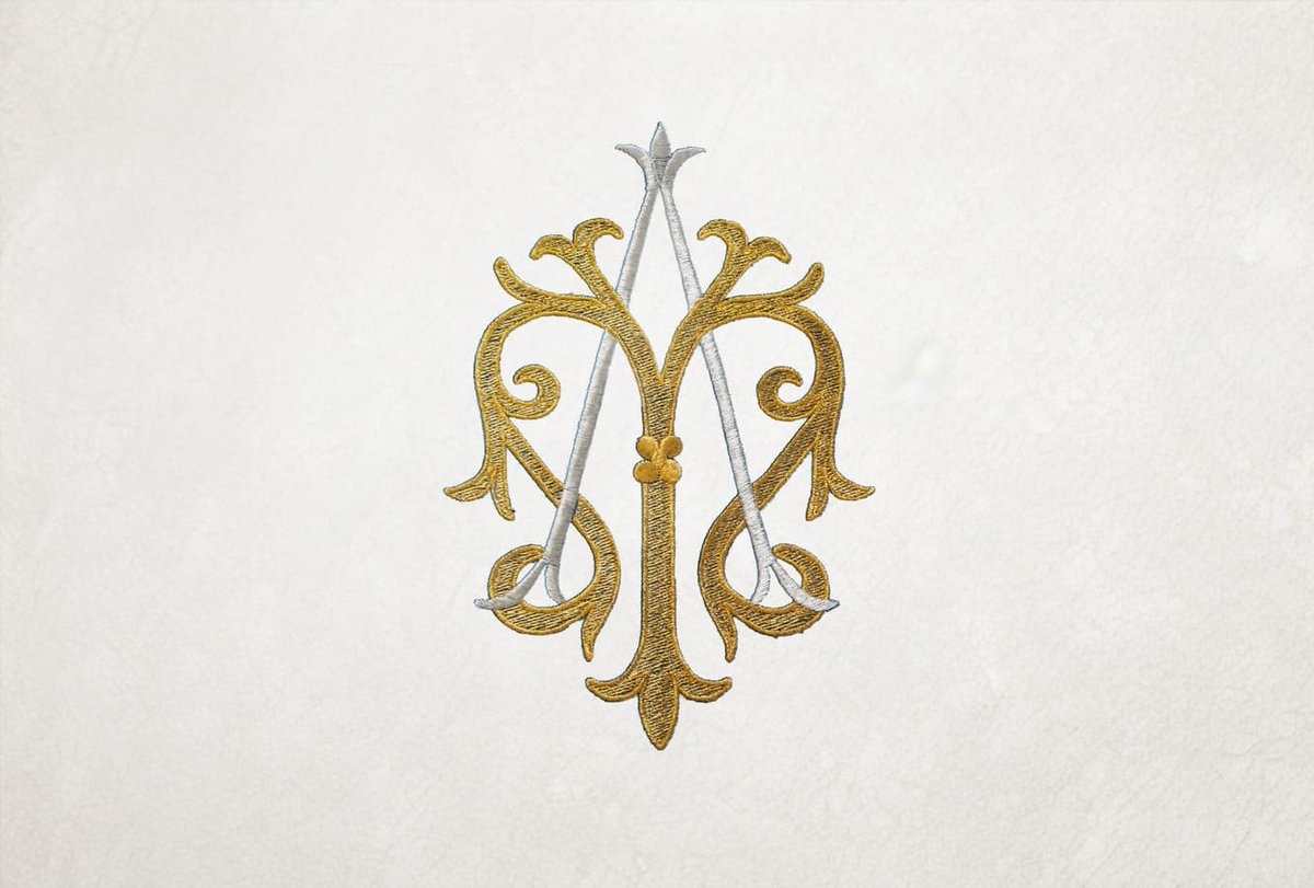 ImagoBene's tweet photo. A new Marian design has dropped.   

The beautiful "MA for Auspice Maria" with only the golden crest, taken from a chasuble, applied across multiple products.  

https://t.co/AlrercMaso 

#AuspiceMaria #CatholicStore #CatholicArt #Marian #chasuble #liturgicalvestment #crest https://t.co/AJo5AwfU6Y