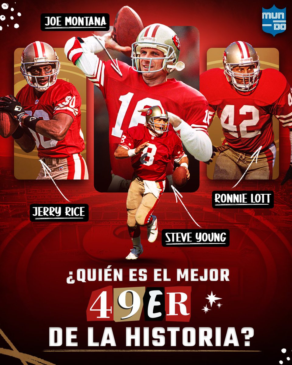 ¿QUÉ JUGADOR ES EL PRIMERO QUE TE LLEGA A LA MENTE CUANDO PIENSAS EN LOS 49ERS? 👀

#MundoNFL #FTTB