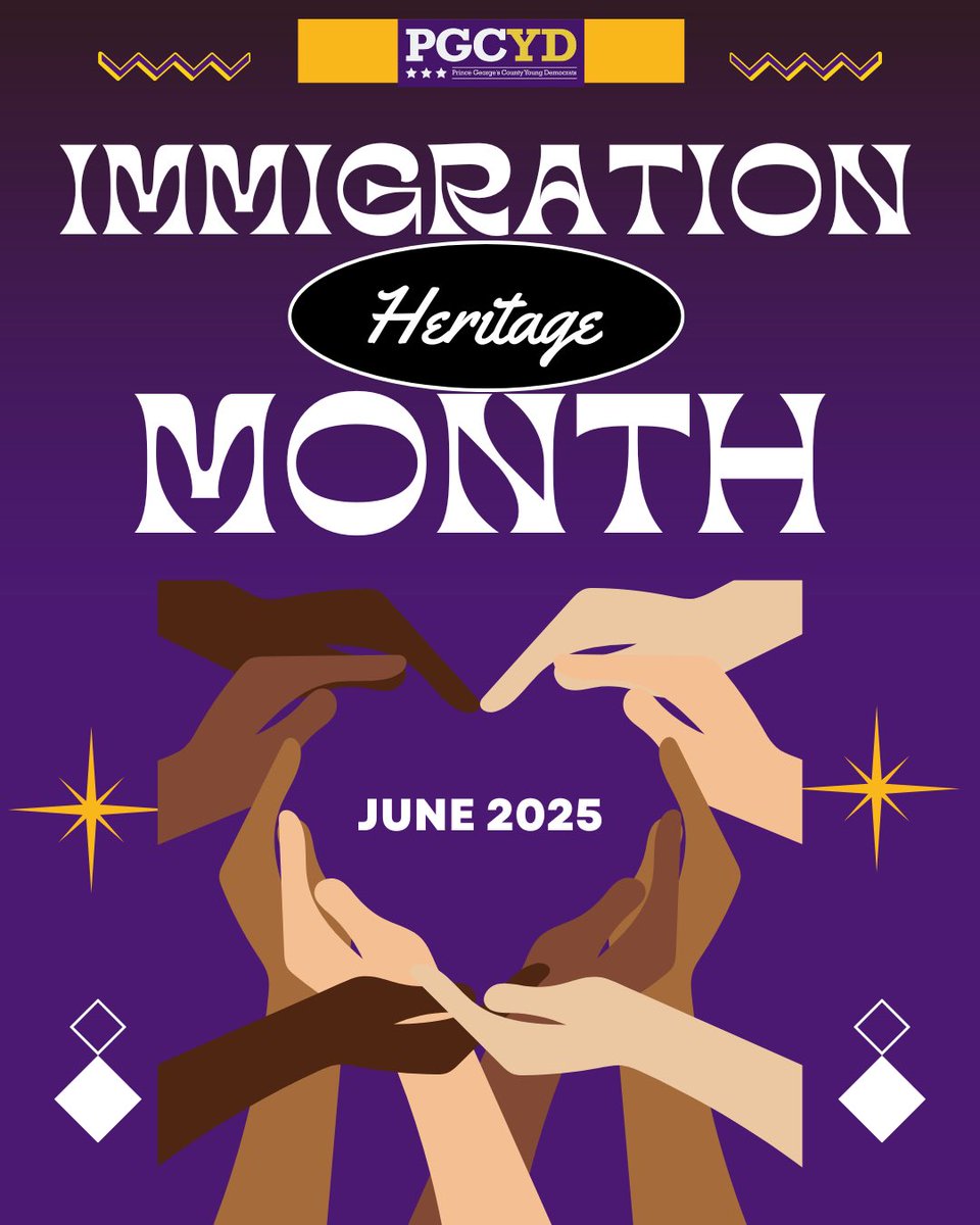 June is #ImmigrantHeritageMonth! 🌍 Prince George’s County is home to a vibrant immigrant community that powers our economy, enriches our culture &amp; drives progress. PGCYD proudly honors the immigrants who make our county stronger every day. #PGCYDStrong