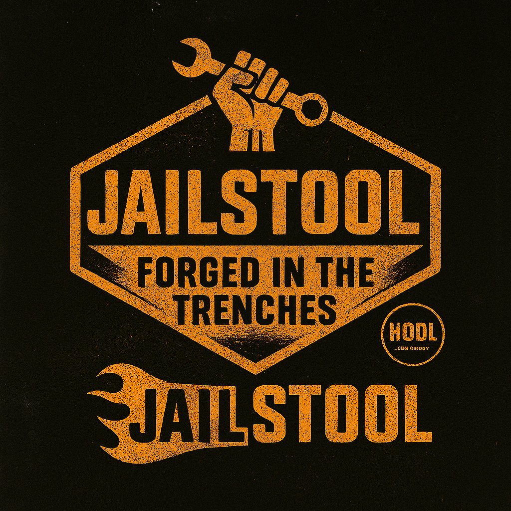 GetJailStool's tweet photo. Built different.
๐ง FORGED IN THE TRENCHES
This isnโt just a coin. Itโs a conviction.
๐ฅ $JAILSTOOL โ Born to HODL.
#Jailstool #TrenchBorn #NoQuitInUs https://t.co/niosea7L7i