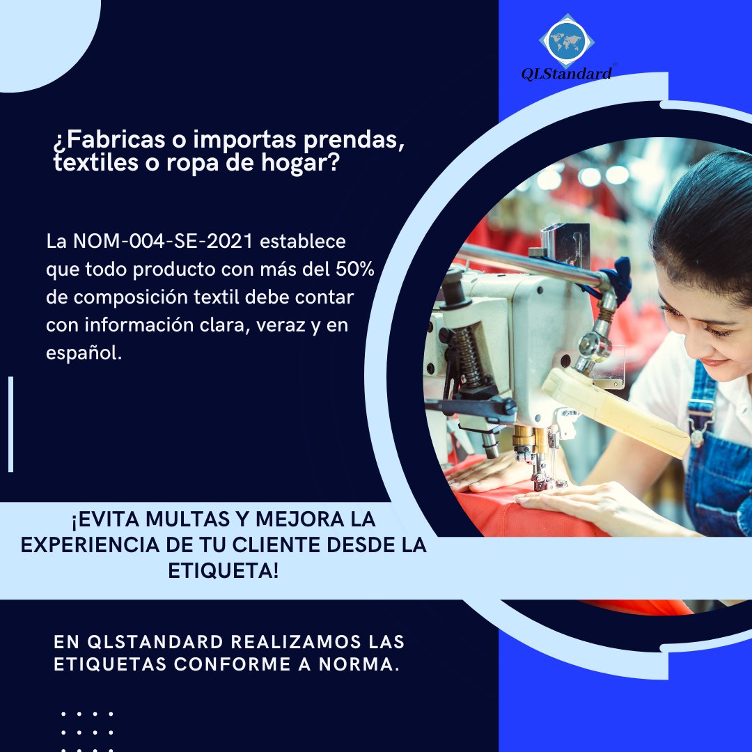 qlstandard's tweet image. ¿Textiles en regla? La NOM-004-SE-2021 lo exige

📌 ¡Evita multas y mejora la experiencia de tu cliente desde la etiqueta!
👉 En QLStandard realizamos las etiquetas conforme a norma.
#EtiquetadoTextil #NOM004SE2021 #ModaResponsable #IndustriaTextil #QLStandard