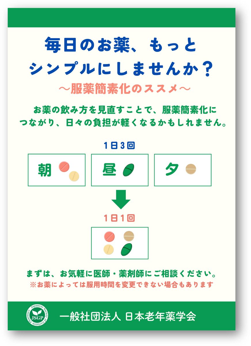 JSGP_info's tweet photo. ■「日本版抗コリン薬リスクスケール（JARS）WEB版評価ツール」 公開のお知らせ 
https://t.co/rQdPmQOjJY 
■「日本版抗コリン薬リスクスケール医薬品データベース」 公開のお知らせ 
https://t.co/TuyTtsReJs 
■「病院や在宅における服薬簡素化について」 公開のお知らせ 
https://t.co/sgWdYDHTq0 https://t.co/BSKD2oanHL