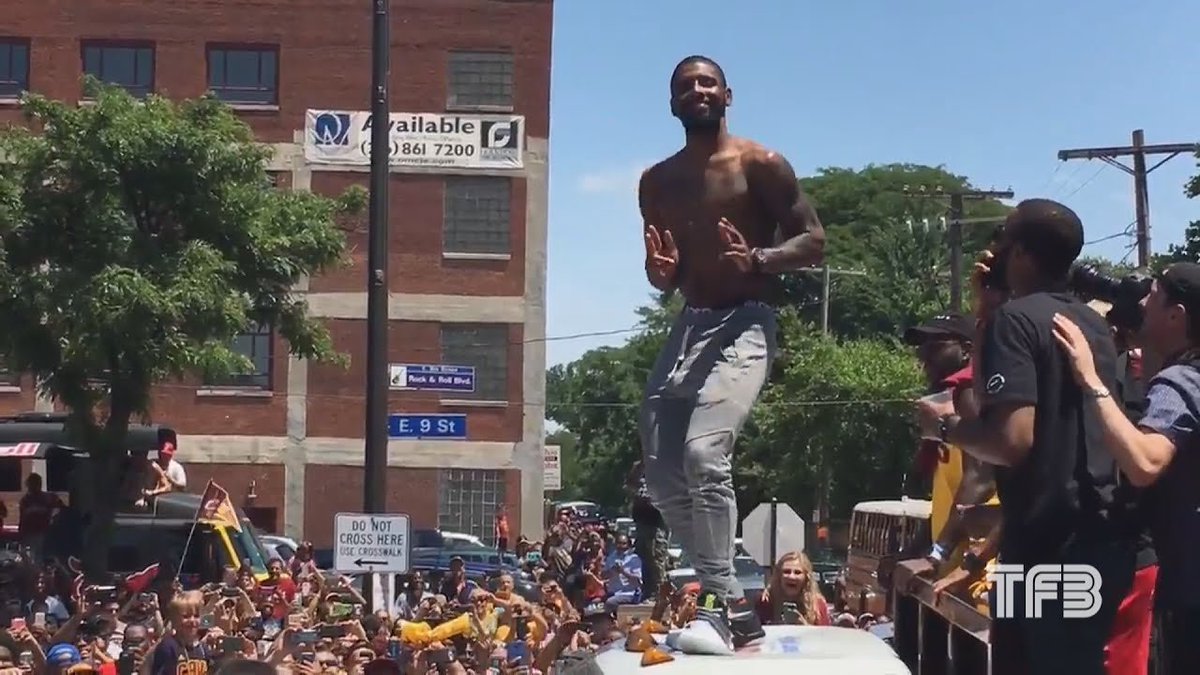NBAMemes's tweet photo. The Cavs 2016 championship parade will always be special ❤️ https://t.co/mN7ol3Wroh