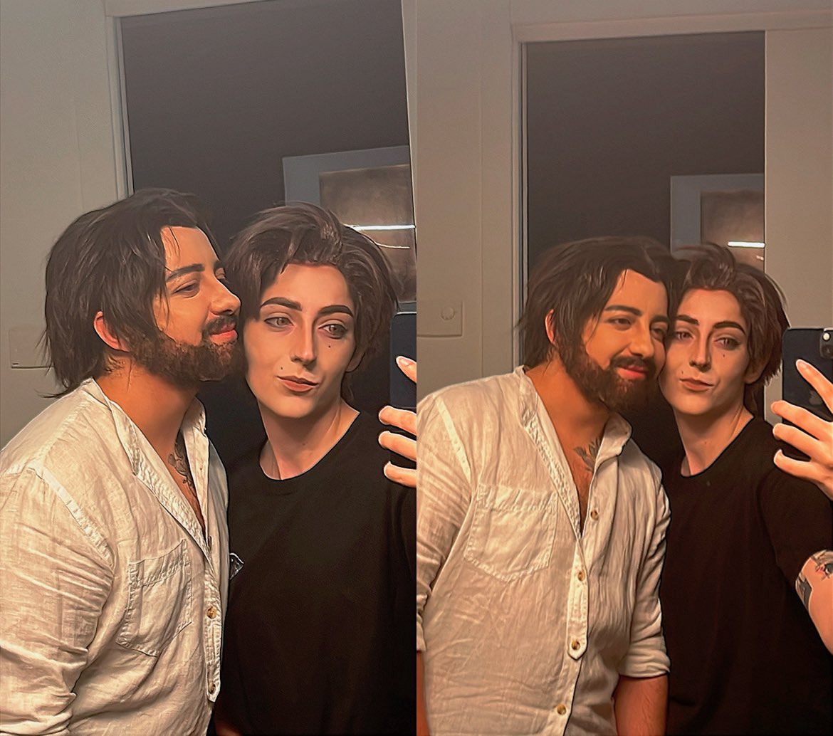 luciffe666's tweet image. Today me and my ✨partner✨ @EywenCos made an au JayVik photoset ✨
you’re not ready.
#arcane #jayvik