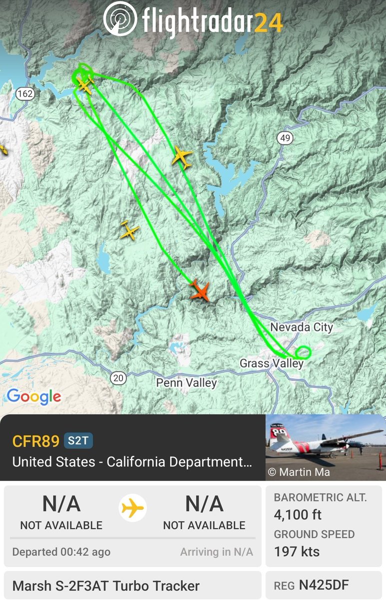 Elias_Funez's tweet image. Cal Fire air tankers working the #HawkFire in the Robinson Mills area. #theunionnow #fireseason2025