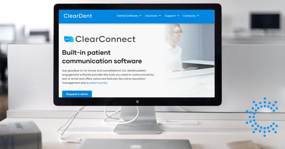 ClearDentCanada's tweet photo. Say goodbye to no-shows with ClearConnect by ClearDent. From automated reminders to two-way texting and digital check-ins, it’s everything you need to keep patients engaged and your schedule full.
https://t.co/R9HNFTDQPG
 #ClearDent #ClearConnect #DentalSoftware https://t.co/Wf1C9HduRy