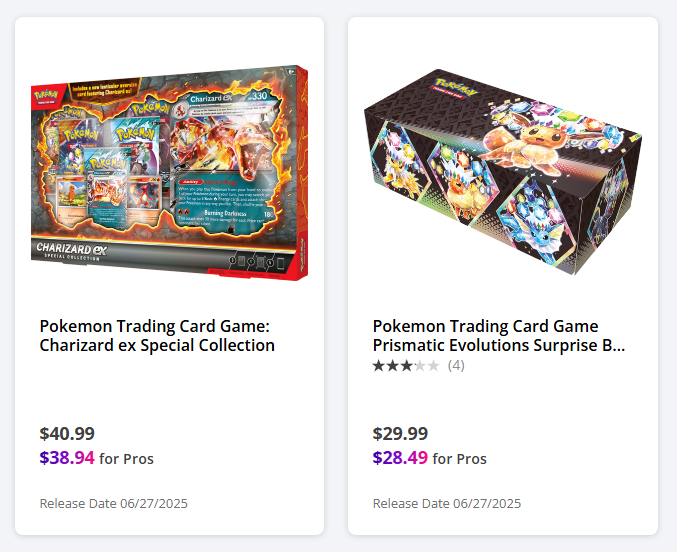 GameStop Drop GameStop will be restocking Prismatic Evolutions Surprise Boxes and releasing Charizard ex Special Collection boxes this Friday, 06/27/2025! These drops will be in-store only #Pokemon #PokemonTCG GameStop Drop GameStop will be restocking Prismatic Evolutions Surprise Boxes and releasing Charizard ex Special Collection boxes this Friday, 06/27/2025! These drops will be in-store only #Pokemon #PokemonTCG