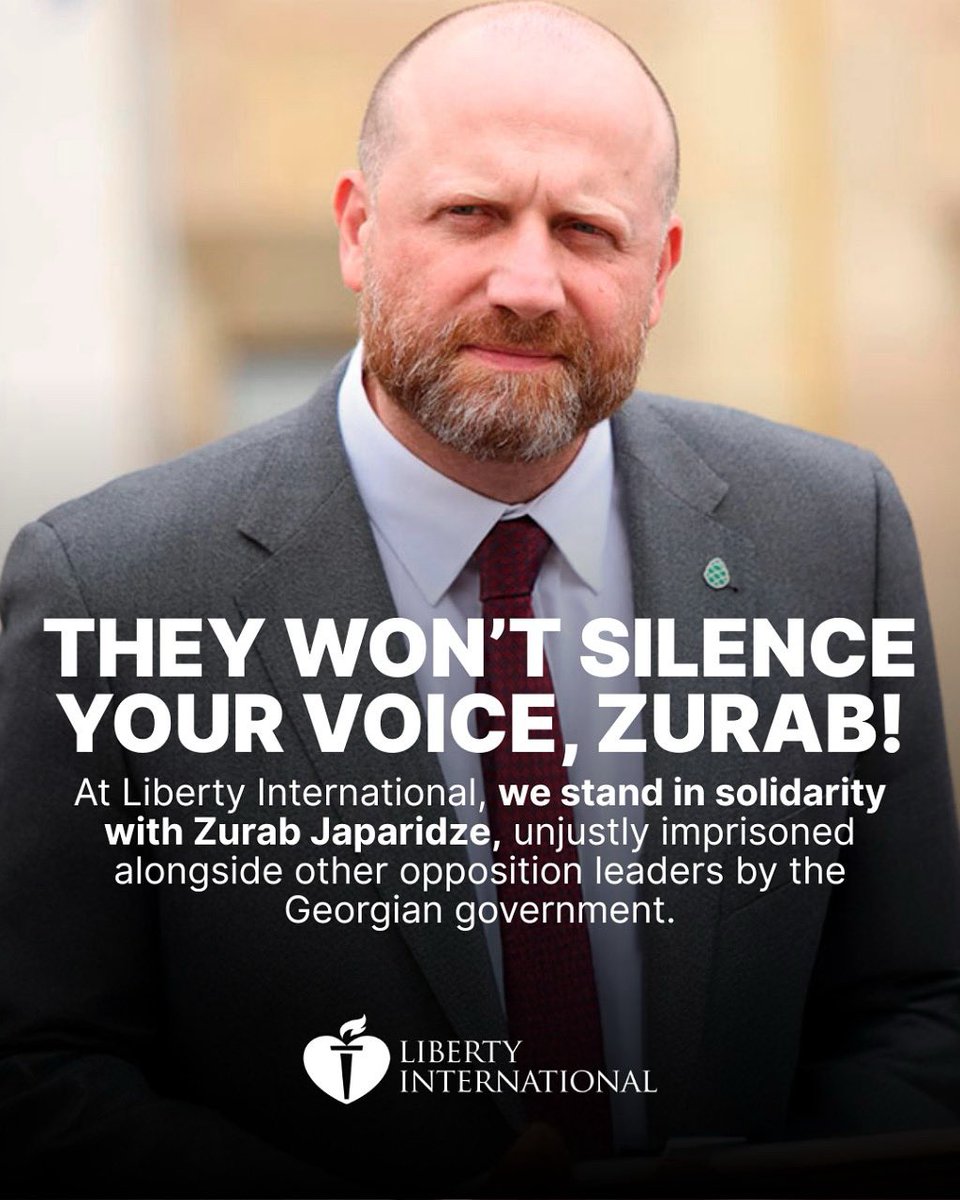 Liberty_ISIL's tweet image. They wonโt silence your voice, Zurab!
We stand with Zurab Japaridze, unjustly jailed alongside other opposition leaders in Georgia.
Zurab was our keynote speaker at LIWC 2022 in Tbilisi.
