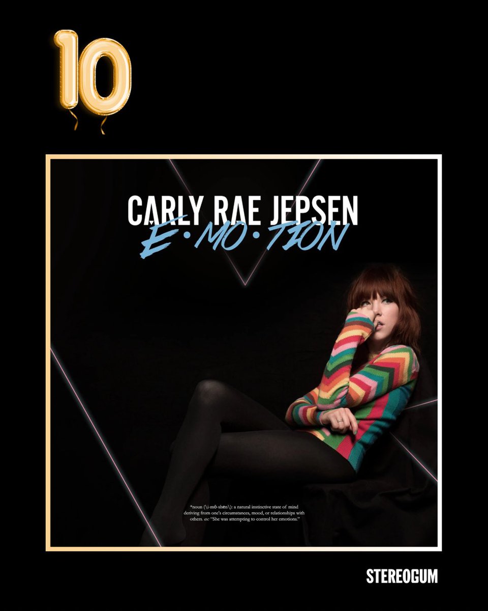 stereogum's tweet photo. Carly Rae Jepsen’s ‘E•MO•TION’ was first released 10 years ago today. 🗡️

Take a look back at an instant classic: https://t.co/jr0SvC9kz6 https://t.co/jnmAYtPj3g