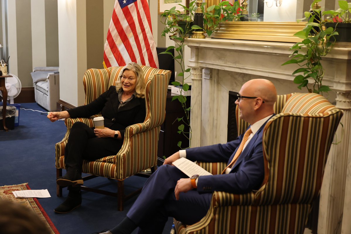 SenLummis's tweet photo. Great meeting w Jonathan Morrison, @POTUS’ nom for @NHTSAgov. He has a passion for American leadership on AVs, and I look forward to moving forward with the Autonomous Vehicle Acceleration Act. This is the first major AV legislation in 8 years &amp; keeps the US in the driver's seat. https://t.co/kSZ385w25l