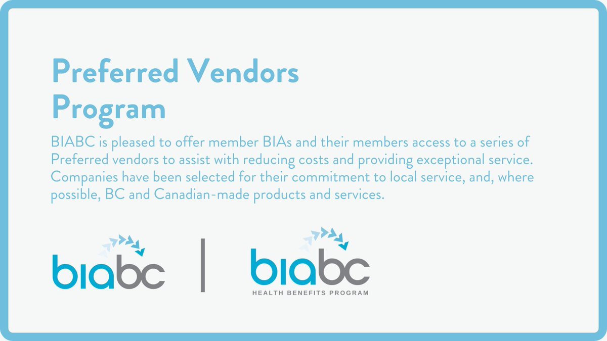 It pays to be a member! DYK that BIABC has a Member Benefits Program? More value means more engagement, and the BIABC is excited to offer its members something more. Available to any business that is a member under a BIA in BC or Alberta. 

🔗 buff.ly/VD1i41J
