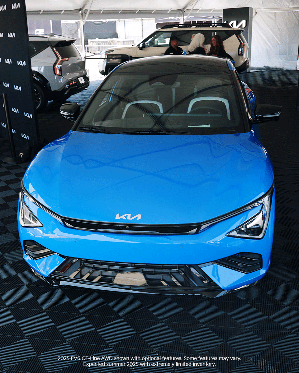 Kia's tweet photo. Three powertrains. One bold lineup. Kia’s booth at @ElectrifyExpo was where the future parks. #ElectrifyExpo https://t.co/O3ACDuyijE