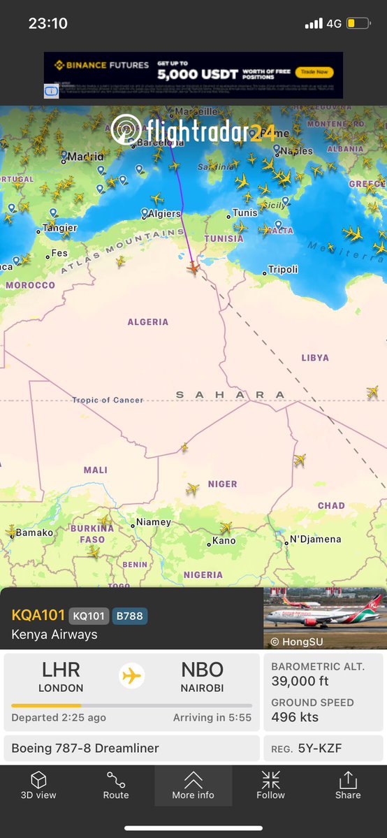 Anko ako pale Algeria ndo anateremka 

Dere nikama anafinya Gear ETA ni 5am around KE time