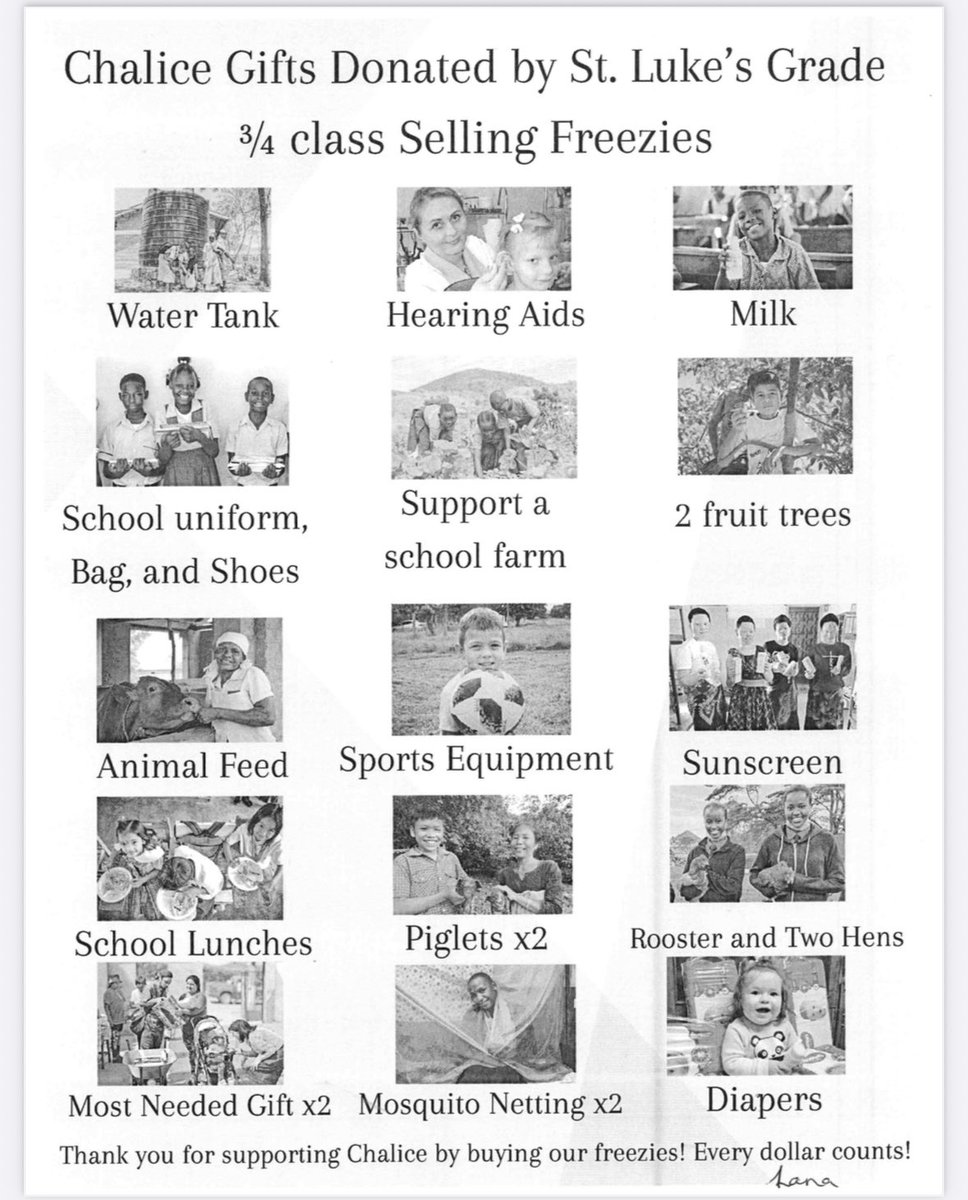 stluke130's tweet image. Thank you to everyone who helped support this amazing project with the purchase of freezies! Check out what St Luke was able to donate through Chalice! #PVNCBeingcommunity #thankyou