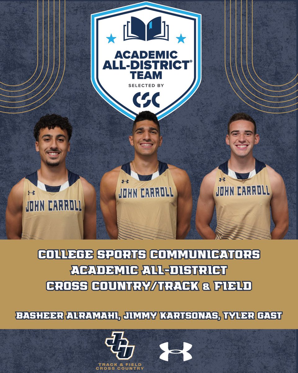 MT&amp;F: A total of three Blue Streaks including Basheer Alramahi, Jimmy Kartsonas, and Tyler Gast earn CSC Academic All-District® honors from the 2024-2025 seasons. ⚡️⚡️

Read more about the award in our story posted below. ⬇️
<a href="/JCUXCTF/">JCU Cross Country / Track&Field</a> #StreakUp

📰: jcusports.com/news/2025/6/24…