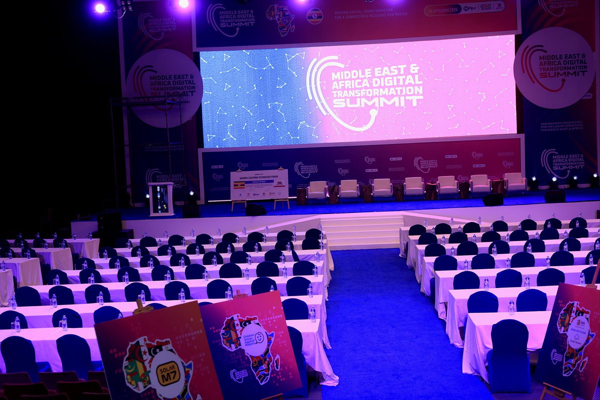 hipipo's tweet photo. 📸 All set for tomorrow!

The stage is being set, lights tested, banners raised, and final touches made at Kampala Serena Hotel as we gear up for the Middle East & Africa Digital Transformation Summit 2025 kicking off tomorrow, June 25th at 9:00 AM!

From groundbreaking keynotes to interactive panels, we’re ready to host digital leaders, innovators, and changemakers from across the MEA region.

#MEADigitalSummit #IncludeEveryone | @MoICT_Ug @COMESABusiness