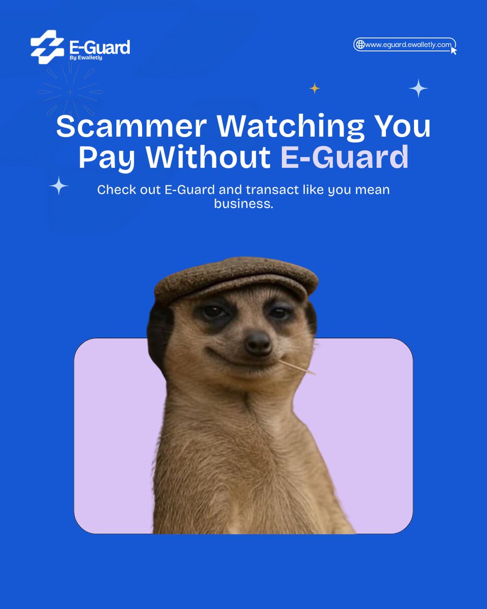 Eguard_E's tweet photo. Use E-Guard and transact like you mean business.
Secure. Simple. Smart.

Create your free account today.

https://t.co/dob5pAiK18 https://t.co/GHGZTuYUBH