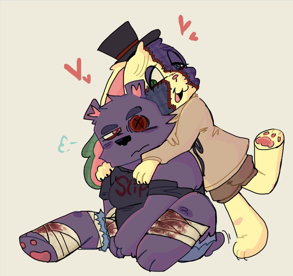 hremails's tweet image. two comms recently done for @GoreyLuckyCatz yay!