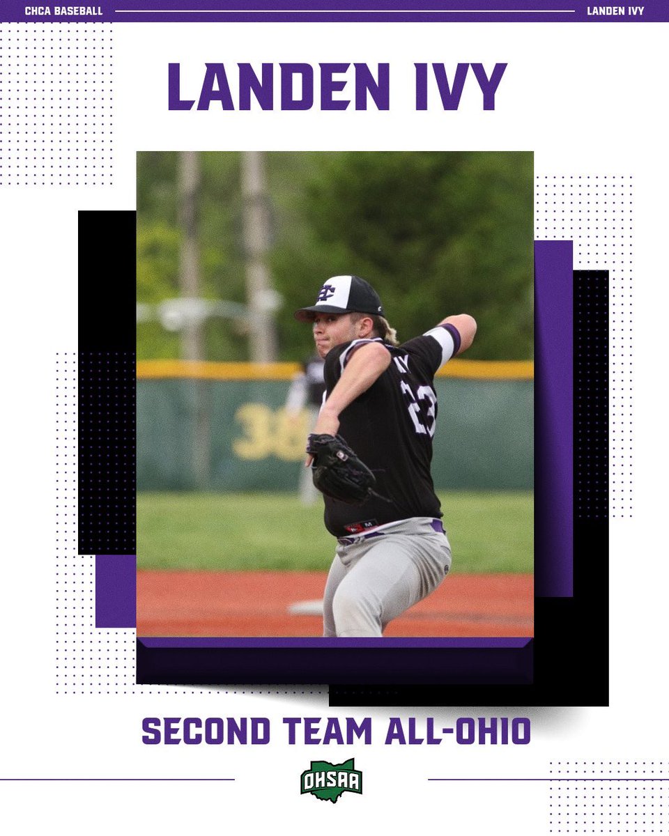 🦅⚾️ All-Ohio Award Recipients:

First Team ➡️ Ryan Bass
Second Team ➡️ Landen Ivy

#eCHipa