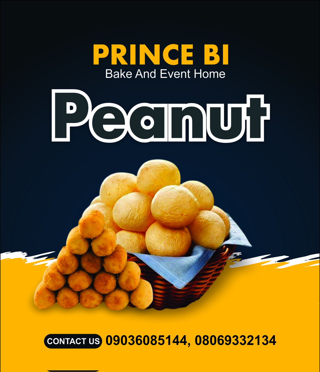 easy_graphix120's tweet image. A bold, clean, and mouth-watering flyer created to promote their delicious peanut snacks.
Focused on strong visuals, clear layout, and vibrant branding.
Design that speaks flavor and professionalism! 💛🎨

#GraphicDesign #FlyerDesign #ProductBranding
