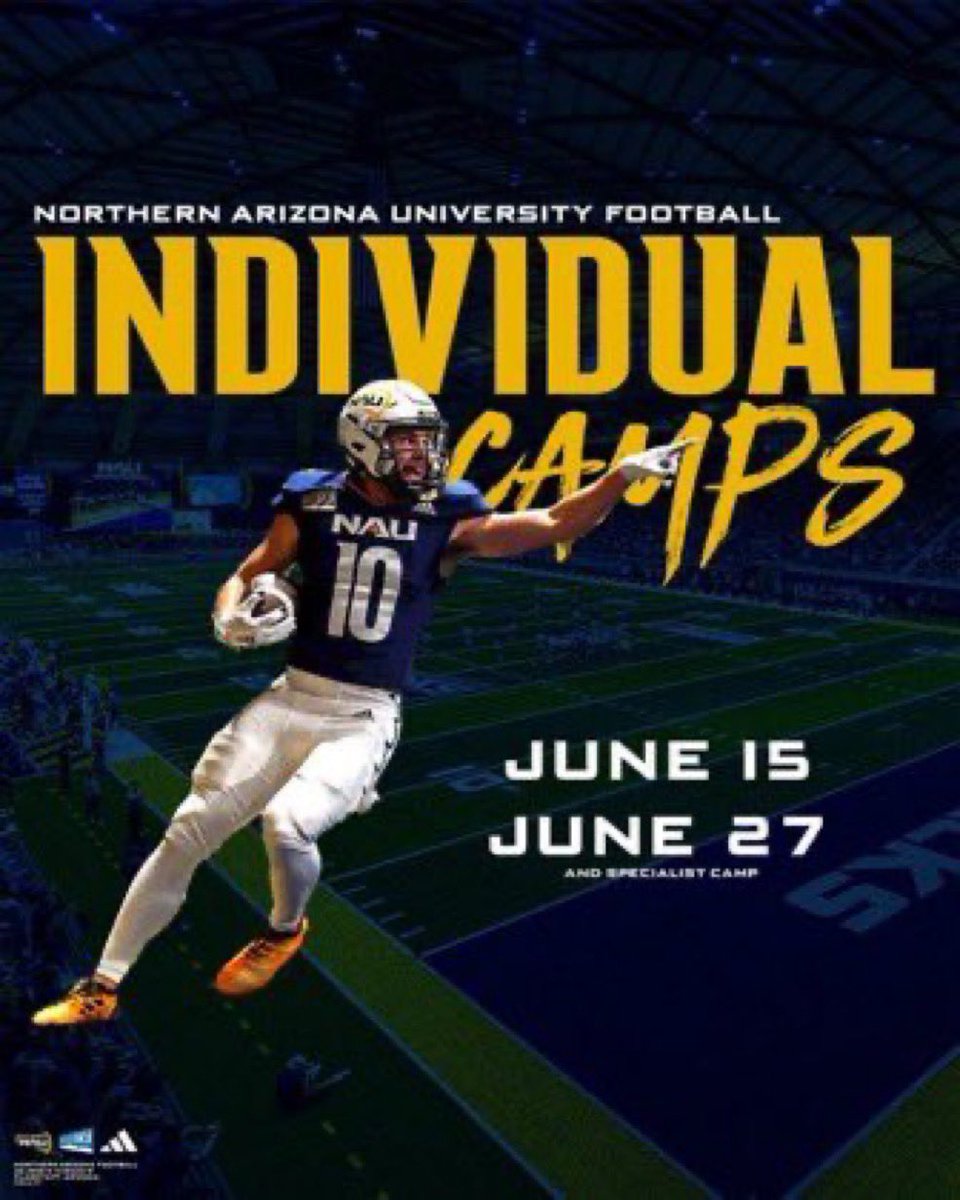 <a href="/CoachRodBrown/">Rodney Brown</a> <a href="/CoachRodBrown/">Rodney Brown</a>  I am excited to camp in Flagstaff on Friday. Looking forward to competing, meeting and learning from the  <a href="/NAU_Football/">NAU Football</a> coaches!  <a href="/JDiMinno/">Jerry DiMinno</a> <a href="/TimRoschmann/">Tim Roschmann</a> <a href="/CoachSwanson_/">Terry Swanson</a> <a href="/Coachbwright4/">Brian Wright</a> <a href="/CoachJGrant/">Jody Grant</a> <a href="/BvilleFB/">Bentonville Football</a>