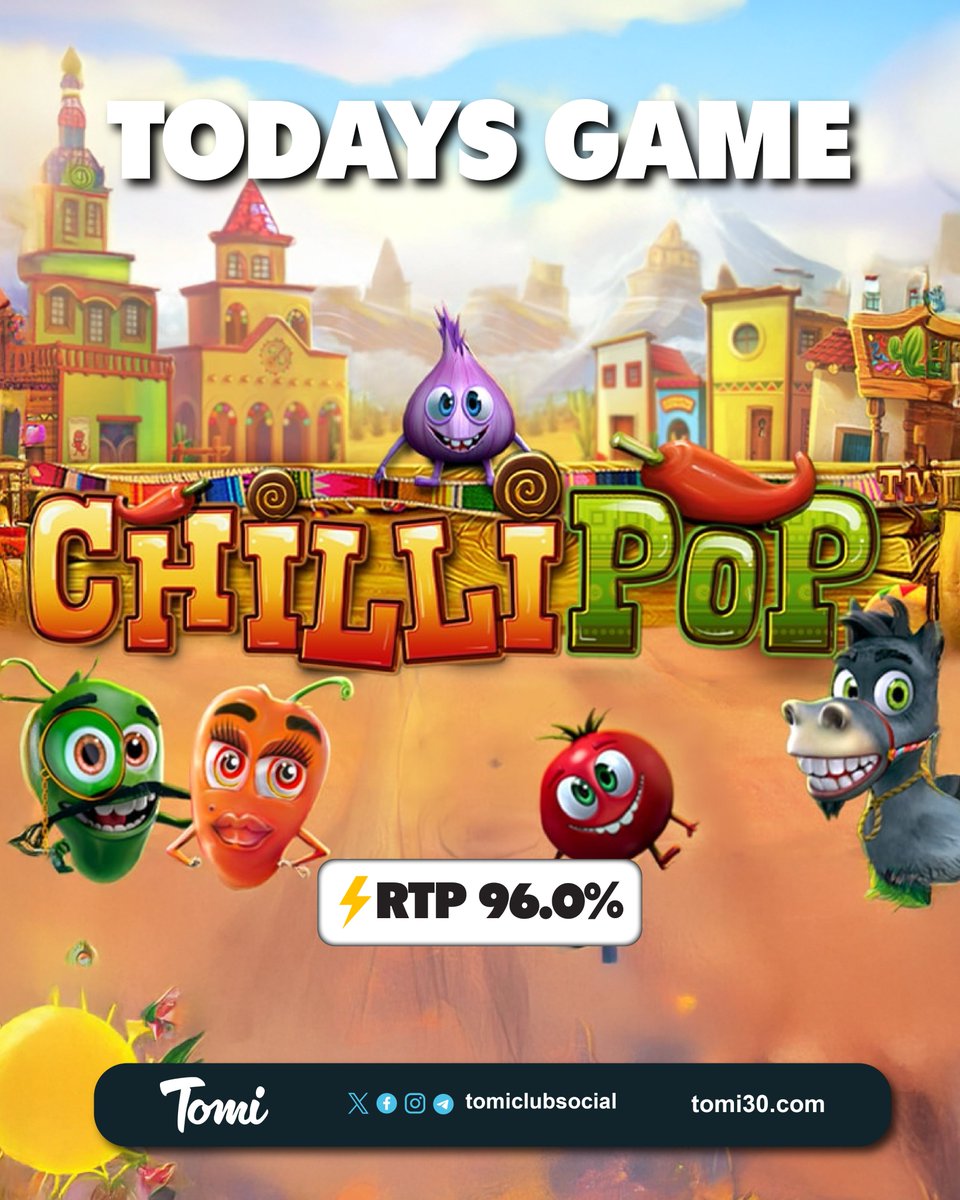 tomiclubsocial's tweet image. ✨ Today&apos;s Game: 
     🍅 CHILLIPOP 🥕

#BigWins #SlotsOfFun #LiveCasinoVibes #MaldivesWinners #DailyJackpot #IslandJackpot #TomiMaldives #LevelUpYourLuck #OnlineCasinoFun #CryptoGames #MaldivesGamingCommunity #PlayToWin #EpicWins #WinEveryday #CasinoRewards #WinningFeelsGood