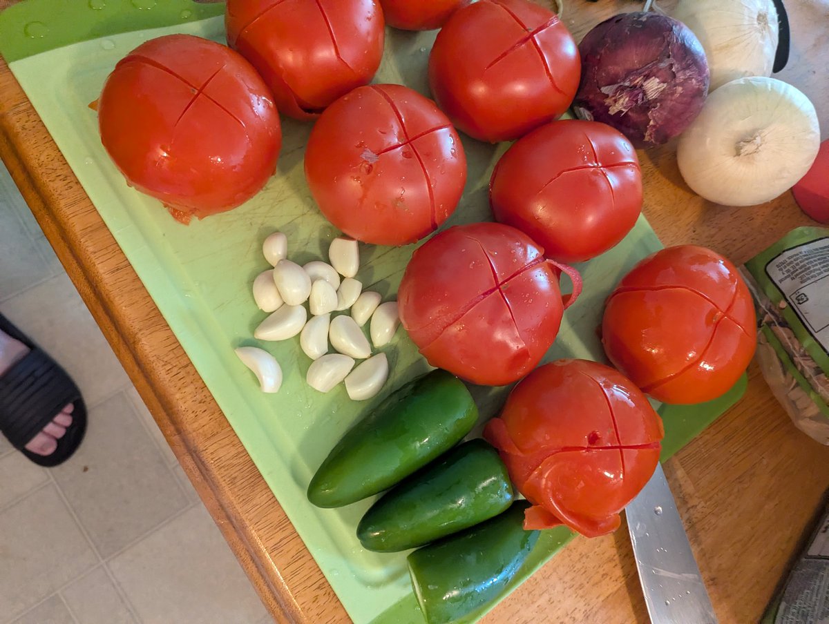 the1before1's tweet photo. Cooking for the wife's friends wedding this weekend. Making the smoked salsa tonight so it has time to meld the flavors https://t.co/VGLUlx6ZhK