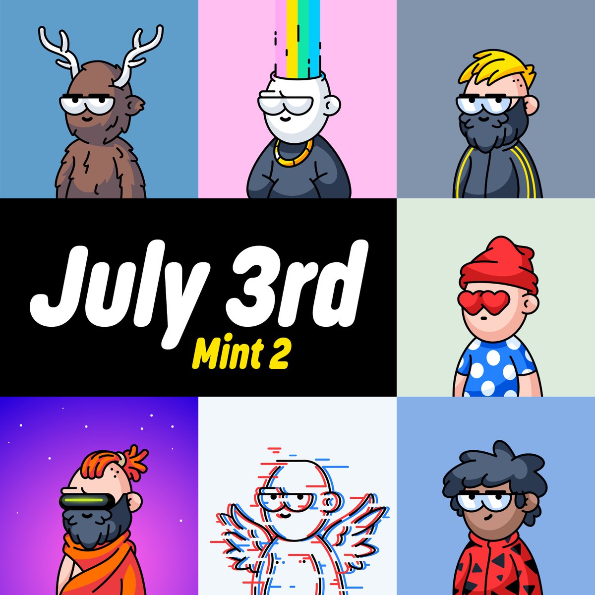 THE SECOND MINT OF <a href="/justPFPart/">Just PFP Art</a>  IS COMING!
JULY 3rd. 🎉

Join the limited WHITELIST!

1. DM your Token ID
2. Like &amp; Share
3. Tag your NFT crew

This isn't just art anymore, it's a vision unfolding. You think you’ve seen it all? The first mint was a spark. This one’s fire. 🔥