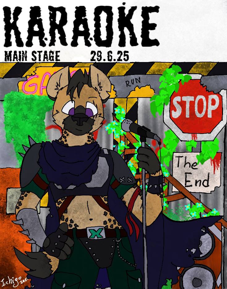 CeSFuR's tweet image. Howlers of the Wasteland!
Oil up your throats and rev those vocal cords—karaoke night roars through the dust and flames!
This year, you choose the battle anthem. The mic is yours. The stage is savage.
Let the wasteland hear you scream!
Sun 29. 6. Main stage