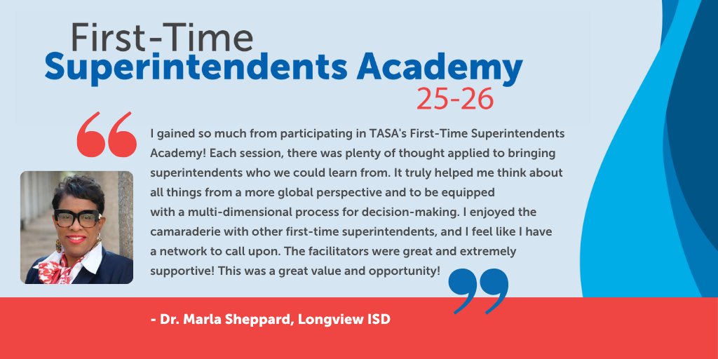 tasanet's tweet photo. Tues, July 1, is the deadline to book housing/register for Session 1 of TASA's #FTSA First-Time Superintendents Academy, designed around the most important learning outcomes for 1st + 2nd year #txed superintendents. Details:  #InspiringLeaders https://t.co/VhZwnJ8ewS https://t.co/lofUEoMyyp