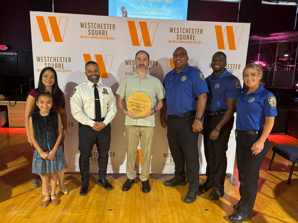 It was a pleasure to attend the Westchester Square Annual Meeting alongside community leaders and partners. A huge congratulations to our Crime Prevention Officer Fraterrigo on receiving the Community Partnership Award.