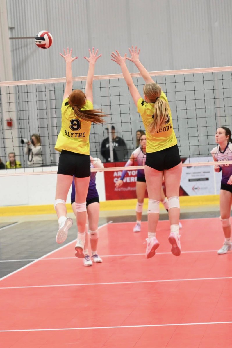 GCVBSpartans's tweet photo. Good Luck to Jenna Blythe, Kamdyn Moore, & Charlee Kirkpatrick at Nationals! Go take on the Big D ladies!! #GCVB4Life https://t.co/qQePRp948E