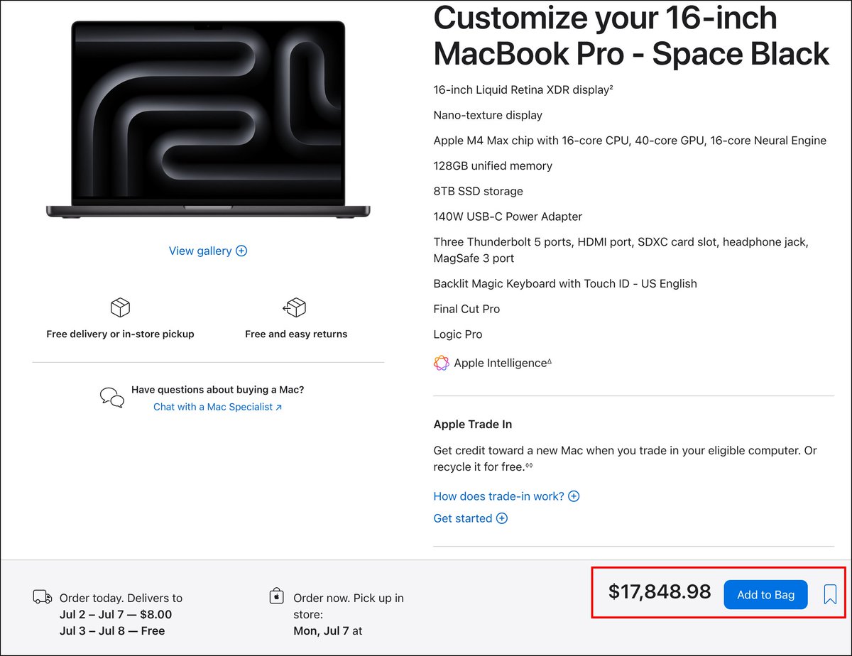 KevinNaughtonJr's tweet photo. holy shit macbooks are on sale https://t.co/CML7HOmPmi