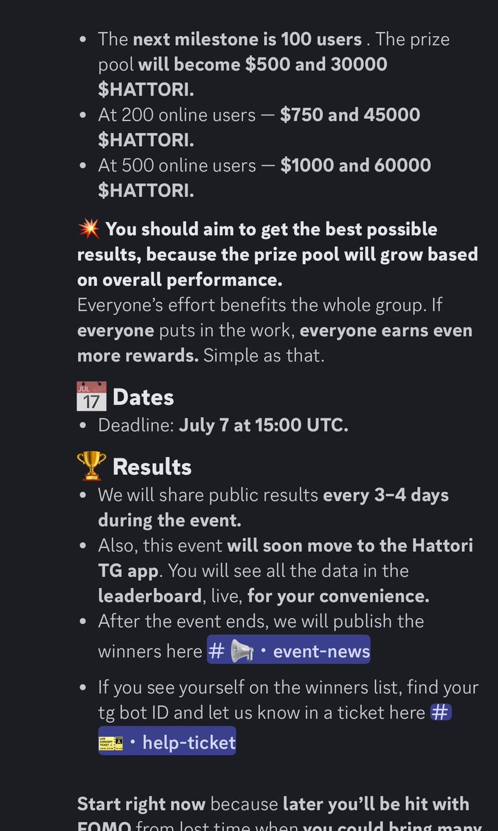 Austin Cambridge | Hattori Ambassador (@austincambridg3) on Twitter photo <a href="/hattorigame/">Hattori | New era of P2E</a> Invite event with a prize pool of $7000!
We're launching a new event with a dynamic reward pool!
The more invites, the bigger the pool!
👉 here is the link to the telegram bot game t.me/hattoribot?sta… <a href="/hattorigame/">Hattori | New era of P2E</a> Invite event with a prize pool of $7000!
We're launching a new event with a dynamic reward pool!
The more invites, the bigger the pool!
👉 here is the link to the telegram bot game t.me/hattoribot?sta…