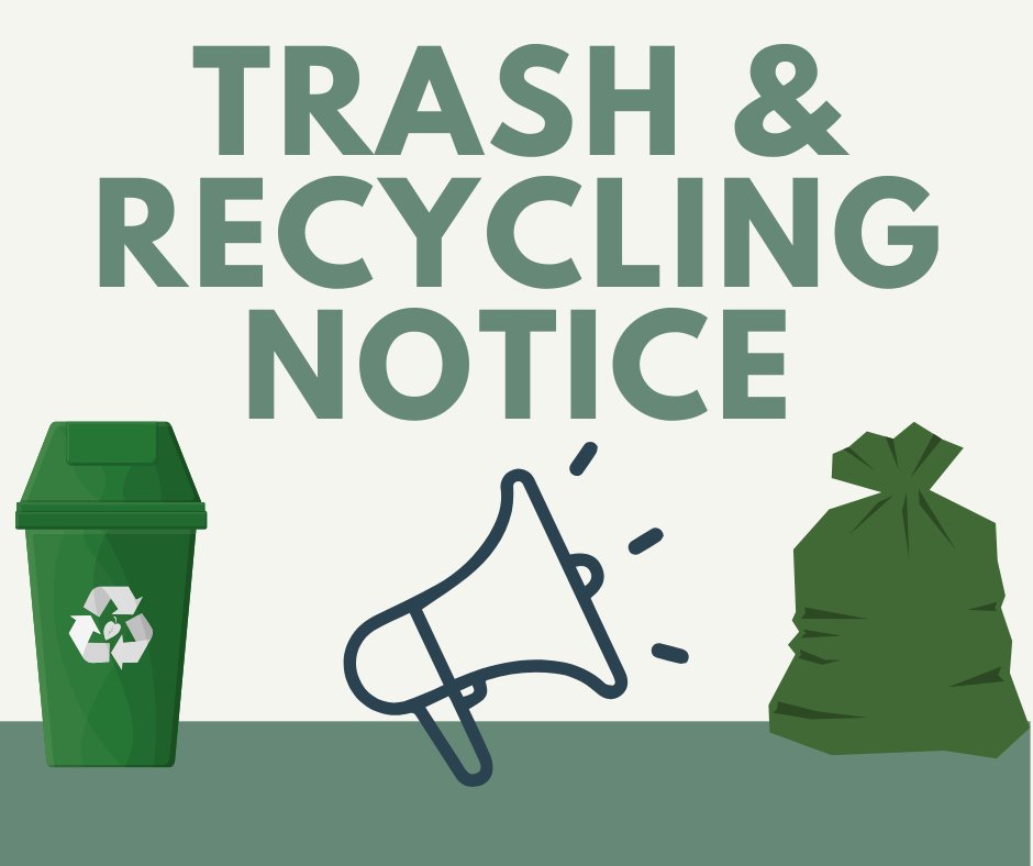Neighbors! Please note, a pick up delay! ⚠️ Homestead Lane, Holly Street, Heather Lane and the end of Pleasant Valley Road will all have their trash and recycling picked up on Thursday, June 26th. 

Please share with friends in that area!