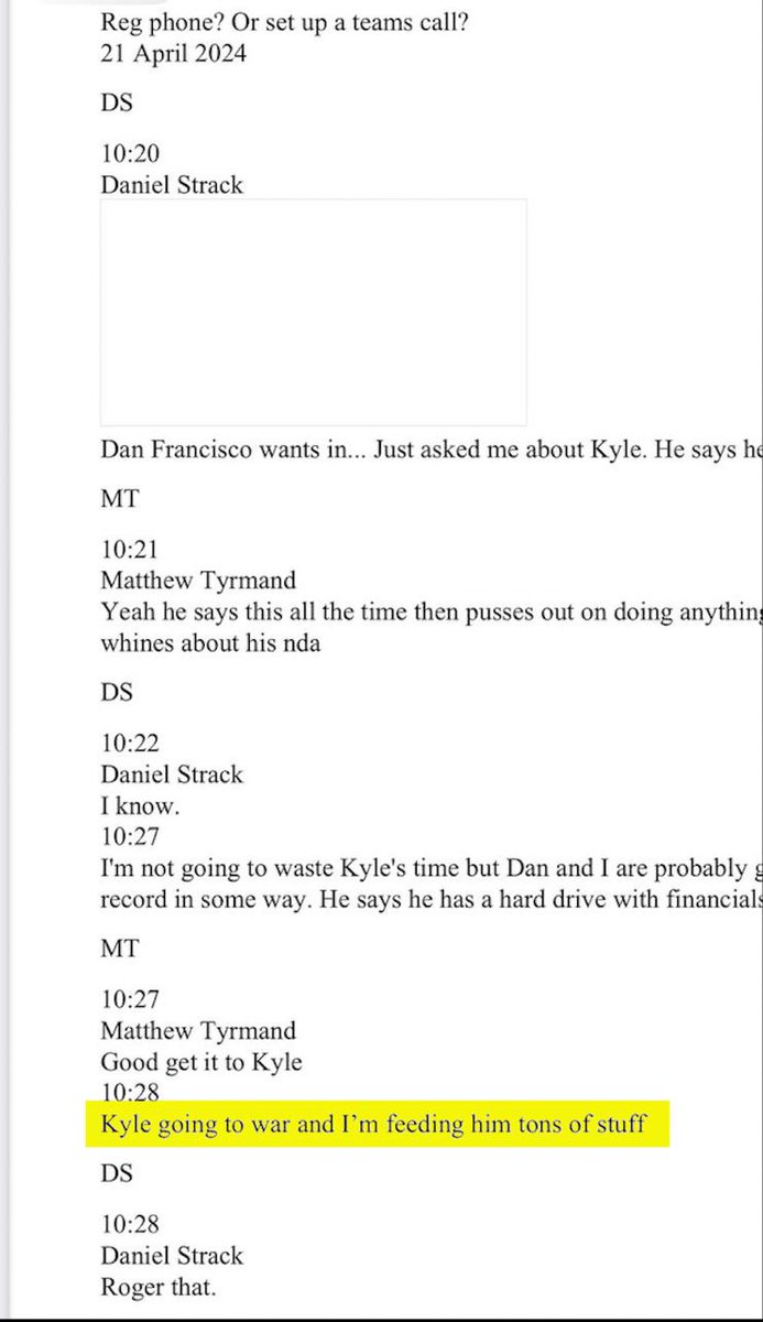 James O'Keefe (@jamesokeefeiii) on Twitter photo SEE BELOW: Internal messages show "Kyle going to war’" and being ‘fed tons of stuff’ (my private texts) by a Board Member. SEE BELOW: Internal messages show "Kyle going to war’" and being ‘fed tons of stuff’ (my private texts) by a Board Member.