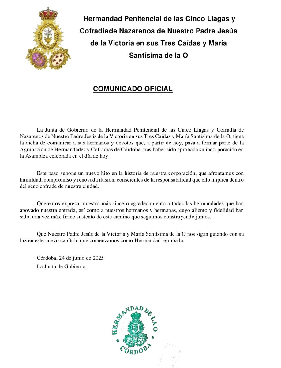 COMUNICADO OFICIAL