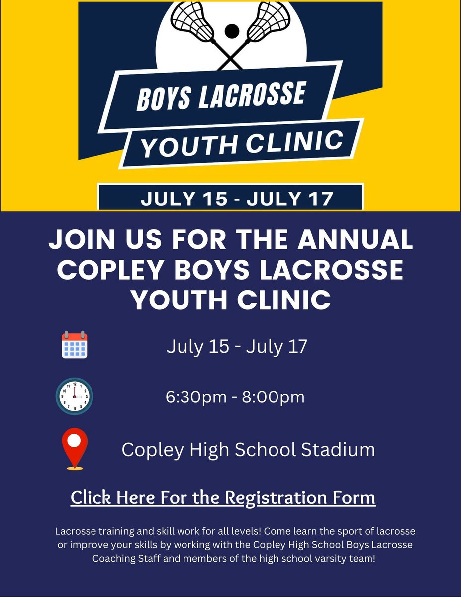 ChangBoyzCopley's tweet image. Evan Huth and Drew Humphrys, will be helping out at the clinic. Brady Huth, the Chang brothers, Cole Ayoup will also be coaching. I’ll be around to work with anyone who’s interested in trying goalie. Great way to test drive lax
 [events.hometownticketing.com/boxoffice/copl…]()