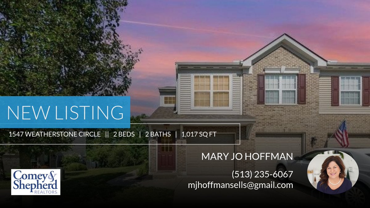 mjhoffmansells's tweet photo. 📍 New Listing 📍 Take a look at this fantastic new property that just hit the market located at 1547 Weatherstone Circle in Monroe. Reach out here or at (513) 235-6067 for more information https://t.co/ZkO9MUUHEw https://t.co/JwEcUbHQGQ